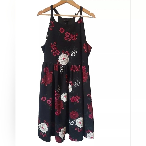 torrid Dresses & Skirts - Torrid-1X Ponte knit Floral Fit & Flare Midi dress  Whimsigoth Whimsical